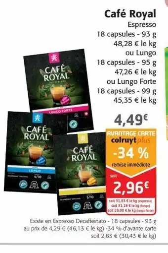 Colruyt Café royal offre