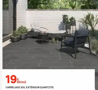 Leroy Merlin Carrelage sol extérieur quartzite offre