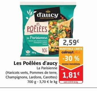 Colruyt Les poêlées d`aucy offre
