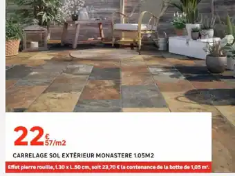 Leroy Merlin Carrelage sol extérieur monsatere 1.05m2 offre