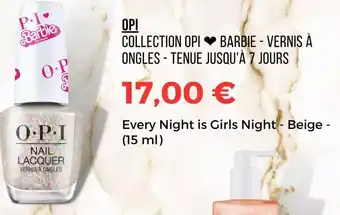 Opi collection opi barbie - vernis à ongles - tenue jusqu`à 7 jours