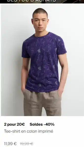 T-shirt en coton imprimé
