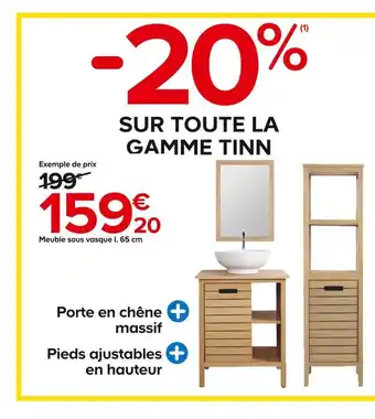 Castorama Meuble sous vasque l. 65 cm offre
