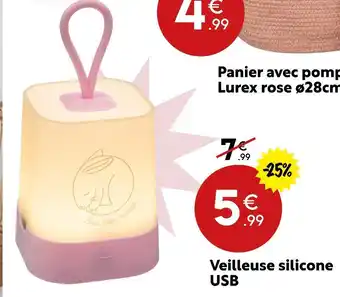 Maxi Bazar Veilleuse silicone usb offre