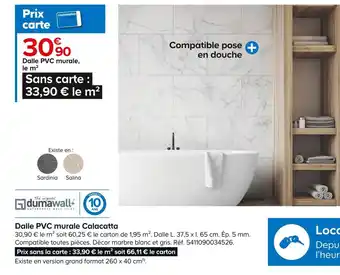 Castorama Dumawall dalle pvc murale calacatta offre