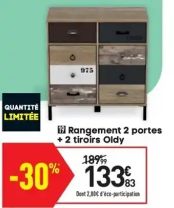 Rangement 2 portes + 2 tiroirs Oldy