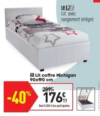 Conforama Lit coffre Michigan offre