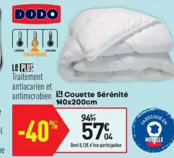 Conforama Couette Sérénité offre