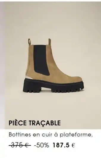 Maje Bottines en cuir a plateforme offre