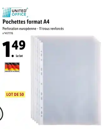 Pochettes format A4