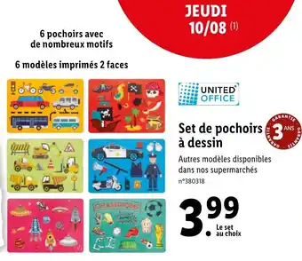 Lidl Set de pochoirs 3 à dessin offre