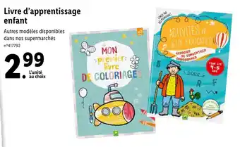 Lidl Livre d'apprentissage enfant offre