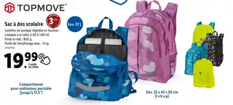 Lidl Sac à dos scolaire offre