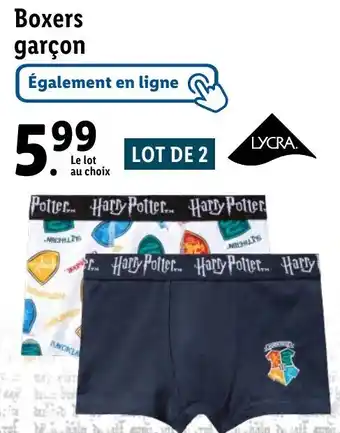 Lidl Boxers garçon offre