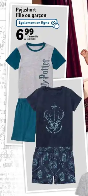 Lidl Pyjashort fille ou garçon offre