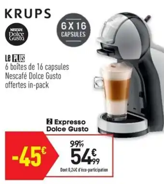 Conforama Expresso Doice gusto offre