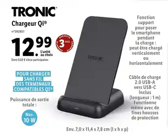 Lidl Chargeur QiⓇ offre