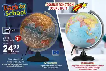 Lidl Globe jour et nuit offre