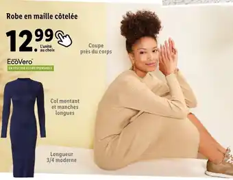 Lidl Robe en maille côtelée offre