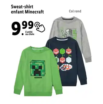 Lidl Sweat-shirt enfant Minecraft offre