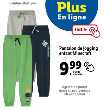 Lidl Pantalon de jogging enfant Minecraft offre