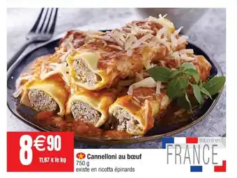 Cora x Carrefour Cannelloni au bœuf offre