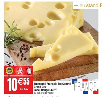 Cora x Carrefour Emmental Français Est Central Grand Cru Label Rouge I.G.P.(¹) offre