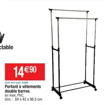 Cora x Carrefour Portant à vêtements double barres offre