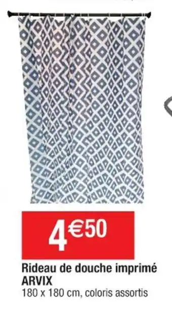 Cora x Carrefour Rideau de douche imprimé ARVIX offre