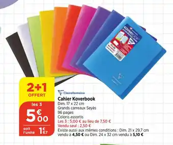 Bi1 Cahier Koverbook offre