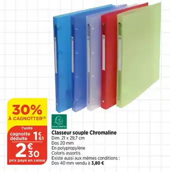 Classeur souple Chromaline