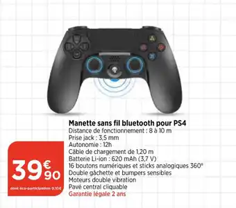 Bi1 Manette sans fil bluetooth pour PS4 offre