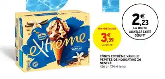 Intermarché Hyper CÔNES EXTRÊME VANILLE PÉPITES DE NOUGATINE X6 NESTLÉ offre