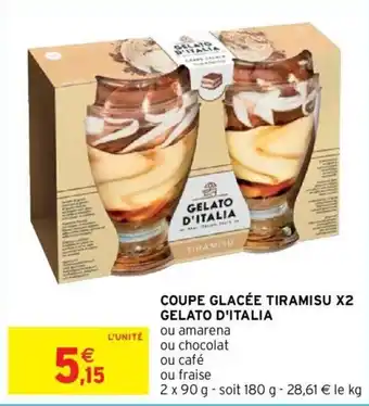 Intermarché Hyper COUPE GLACÉE TIRAMISU X2 GELATO D'ITALIA offre