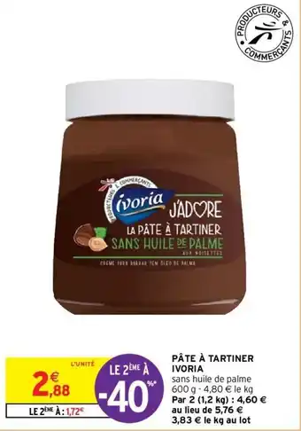 Intermarché Hyper PÂTE À TARTINER IVORIA offre