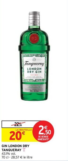 Intermarché Hyper GIN LONDON DRY TANQUERAY offre