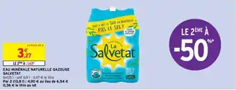 Intermarché Hyper EAU MINÉRALE NATURELLE GAZEUSE SALVETAT offre