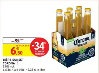 Intermarché Hyper BIÈRE SUNSET CORONA offre