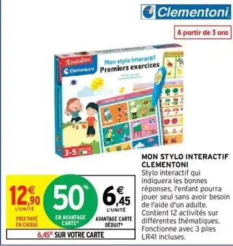 MON STYLO INTERACTIF CLEMENTONI
