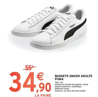 Intermarché Hyper BASKETS SMASH ADULTE PUMA offre