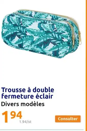 Action Trousse à double fermeture éclair offre