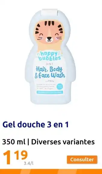 Action Gel douche 3 en 1 offre