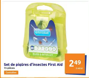 Set de piqûres d'insectes First Aid 249