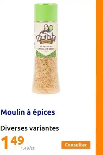 Action Moulin à épices offre