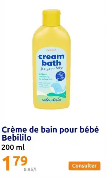 Action Crème de bain pour bébé Bebililo offre