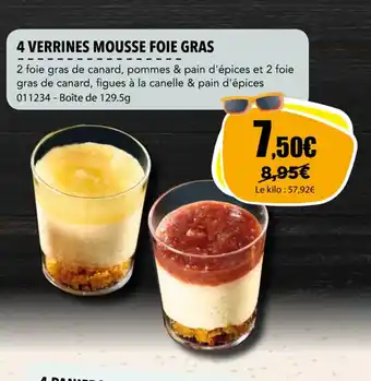 Gel 2000 4 VERRINES MOUSSE FOIE GRAS offre