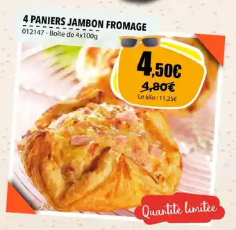 Gel 2000 4 PANIERS JAMBON FROMAGE 012147 - Boîte de 4x100g offre