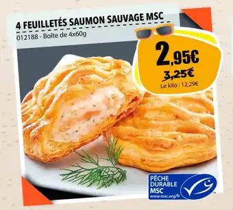 Gel 2000 4 FEUILLETÉS SAUMON SAUVAGE MSC offre