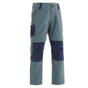 Decathlon Pantalon de randonnée modulable - mh500 kid gris/bleu- enfant 2-6 ans offre