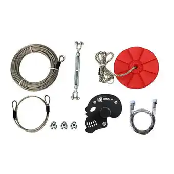 Tyrolienne fury 28m pour enfants et adultes – kit complet jusqu’à 110kg